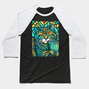 Cat with a cup Baseball T-Shirt